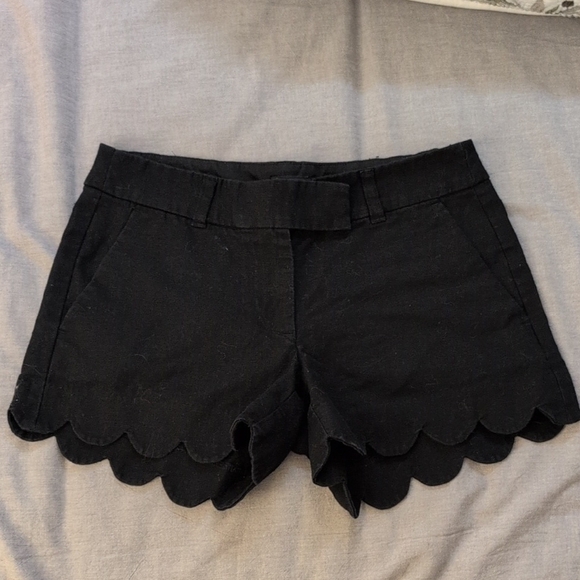 J. Crew Black Scalloped Shorts - Picture 1 of 5